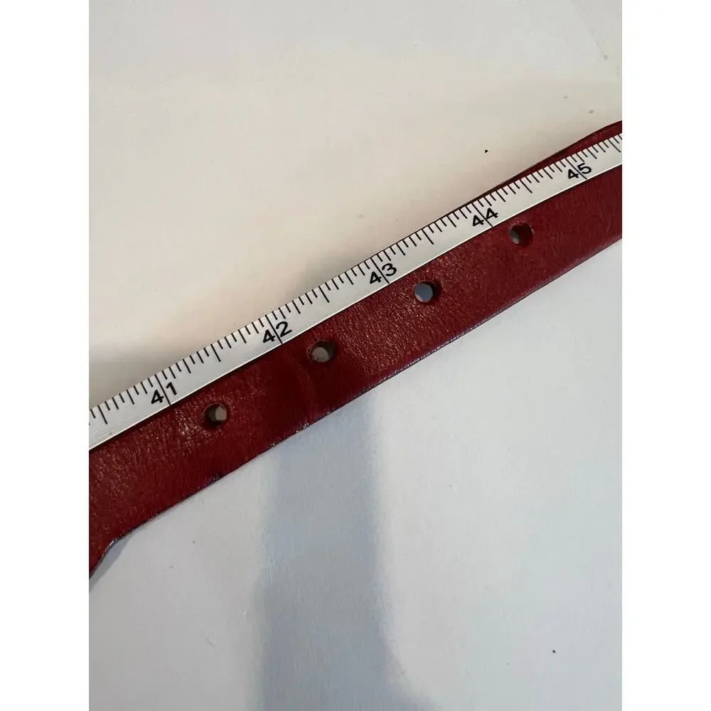 Vintage Golf Club Belt Leather and Fabric Solid Brass Buckle Size 42 SG
